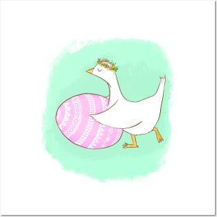 Denizko Green easter duck Posters and Art